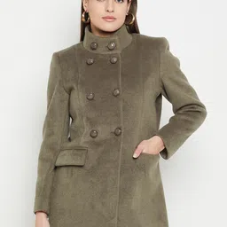 Duke Mandarin Collar Woolen Overcoat-image-26