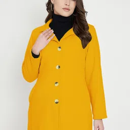 BRINNS Notched Lapel Collar Long Sleeved Hip Length Coat-picture-48