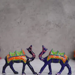 eCraftIndia Set of 2 Decorative Camel Black Showpieces-image-27