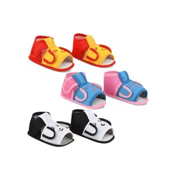 Smartots Infants Set of 3 Colourblocked Cotton Booties image 1