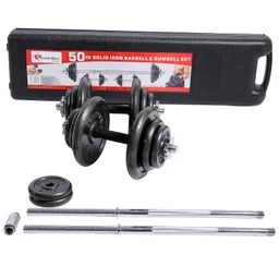 PowerMax Fitness PDS-50KG Adjustable Steel (Solid Iron) Dumbbells Weight Set with case and Hammer-tone colour-picture-25