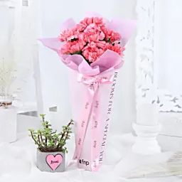 Floral Beauty N Personalised Green Gift Combo-image-82