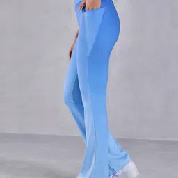 KICA Second SKN High-Rise Ombre Flare Pants With Side Pockets-image-99