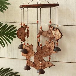 Unravel India Brown Windchime With Copper Bells-image-25