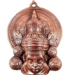 apka mart Copper Toned Kathakali Mask Wall Hanging-image-88