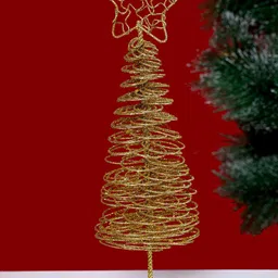 TAYHAA Gold toned Shimmery Christmas Tree Decor-image-12