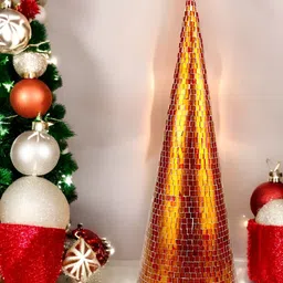 Hind Decor Red Christmas Decorative Cone-image-70