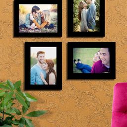 Art Street Set Of 4 Black Solid Wall Photo Frames-1