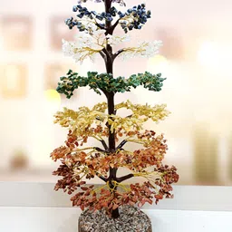 Shubhanjali 7 Chakra Crystal Gemstones Tree Showpiece-10