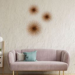DecorTwist Gold Toned 3 Pieces Metal Wall Hanging-image-88