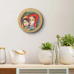 DULI Multicolor Radha Krishan Design MDF Wood Hanging Wall Decor-39