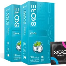 Cool Condom | Cooling Sensation | Mint Flavour| 20 Sheets | Pack of 2 Condom-47