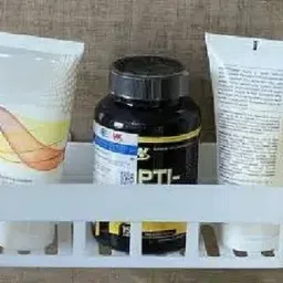 Self Adhesive Multi-Purpose Wall Hanging BATHROOM floating Shelf Plastic Wall Shelf-image-53