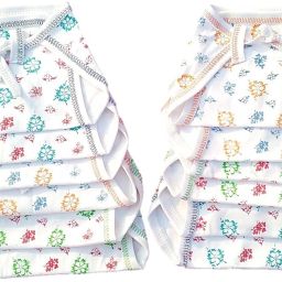 New Born Washable Reusable Hosiery Cotton Diapers/Nappy 0-6 Months (Multicolour) - Pack of 12-13
