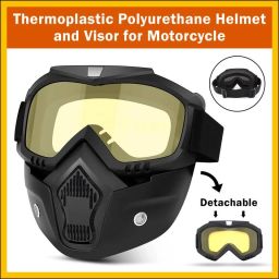 protective goggles with detachable mask, Anti UV, Windproof, soft foam padded for comfort. Used for Motorcycle, Dirt Bike off road, ATV Ride, snow, cycling Blowtorch Safety Goggle-image-27