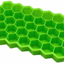 Flexible Silicon Honeycomb Shape Ice Cube Mould Chocolate Cake Maker Tray-37 Green Silicone, Plastic Ice Cube Tray-image-79