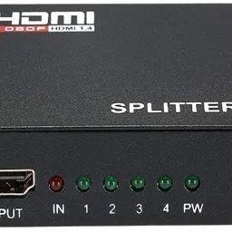 KUVERA HDMI Splitter 1X4,1in 4Out HDMI Port, Compatible for TV, Monitor(Not a Switch) USB Adapter-image-78
