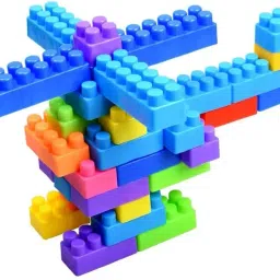midzone DIY 100Pcs Plastic Building Blocks for Kids Colourful Toy Set image 2