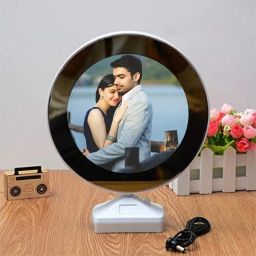 Magic Mirror LED Photo Frame Birthday/Valentine's Gift| Surprise Decoration| Attractive Mirror 8 inch Plastic-picture-4