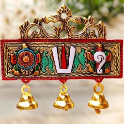 Lord Balaji Shankh Chakra Tilak Door Hanging for Home, Balcony Decor Decorative Showpiece - 16 cm-image-44