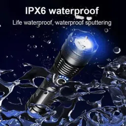 zeno volt HP376 (ZOOMABLE METAL LED TORCH)5 Modes Flashlight, Super Bright 150 W Torch 10 hrs Torch Emergency Light image 3