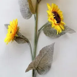 Yellow Sunflower Artificial Flower Yellow, Green Sunflower Artificial Flower (43 inch, Pack of 2) Yellow Sunflower Artificial Flower-10