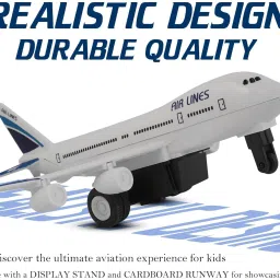 bvm Pull Back Airplane Toy f Wings and Realistic Design Air Bus image 3