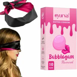 bubblegum dotted condoms with restraint ribbon blindfold for couple play Condom-picture-4