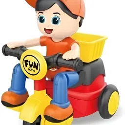 Friction Powered Mini Tricycle Cartoon Scooter Toy-image-66
