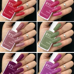 Dazzling Nail Polish Set: 6-Piece Collection for Eleganc Multicolor-12