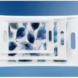 Printed Serving Tray Set Plastic Material BPA Free for Tea,Coffee,Snack, 102 Tray-image-96