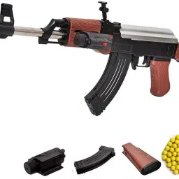 AK47 Toy Gun with Laser Light, 500 Bullets, 24-inch Long Shooting for Kids Guns & Darts-image-30