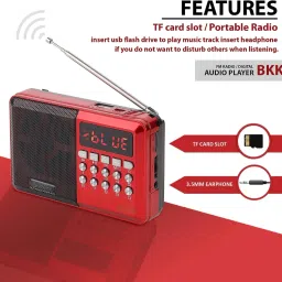 otoobest Pocket-Sized FM Bluetooth Speaker, Antenna, 6W, 12H AUX, SD, USB 6 W Bluetooth Speaker-image-5