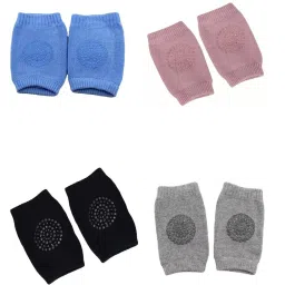 Imported Baby Infant Toddler Knee Elbow Pads Anti-Skid Crawling Soft Pads 8Pair Multicolor Baby Knee Pads-image-10