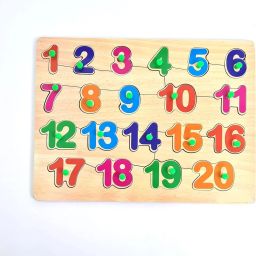 1 To 20 Number Educational Learning Toy Preschool Colorful Knob Puzzle Toddlers-10