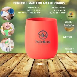 zozobaa Silicone Tiny Training Open Cup for Baby & Toddler First stage Drinking Training- Food Grade Silicone image 2