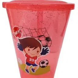 BPA Free Fun Cartoon Printed Bright Color Straw Cup Sipper Glass with Lid for Toddler, Kids, Boys/Girls (Multicolor)-image-23