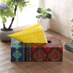 reinvention factory Kilim Maroon MDF Tissue Paper Holder-picture-26