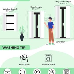 dtodexpress 152.4 cm (5 ft) Net Semi Transparent Window Curtain (Pack Of 2) image 5