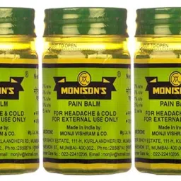 Monisons Pain Relief Balm (PK OF 3) – Ayurvedic Solution for Pain & Cold Relief Balm-picture-24