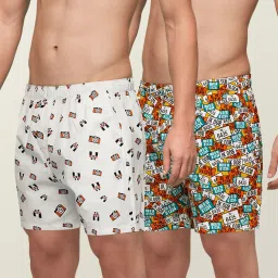 Pack of 2 Remix IntelliEaze Super Combed Cotton Printed Printed Men Boxer-picture-23