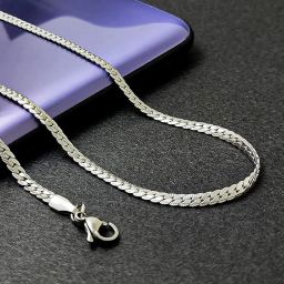 chain for boys men | Golden chain Neck| Anti tarnish necklace long chains gifts Silver Plated Metal, Silver, Alloy, Stainless Steel Chain-image-82