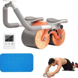 Automatic Rebound Ab Abdominal Exercise Roller with Elbow Support and Timer Ab Exerciser-image-42