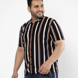 Men Regular Fit Striped Spread Collar Casual Shirt-image-14