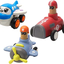 vaniha Unbreakable Four-Wheel Drive Friction Powered Diecast Toy Set-D200-picture-42