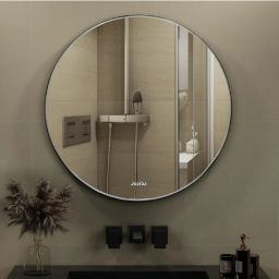 _Round Plain Glass Frameless Decorative Bathroom Mirror-image-0