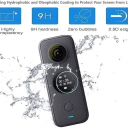 Axcess Tempered Glass Guard for Tempered Glass Screen Guard Protector Compatible for Insta 360 One X2 Digital Camera with Full Screen Coverage & Easy Installation Kit image 3