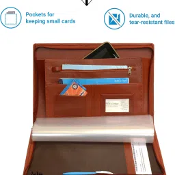 zestale Premium Leatherette 2 Ring Document Folder (With 20 leaf) image 3