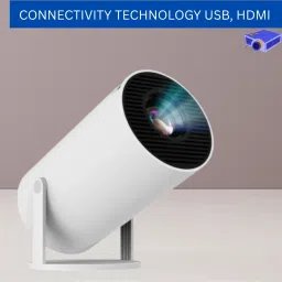 SACRO Mini HD Projector for Home 4KSupport With Built-in App Netflix/Prime/YouTubeF297 (4500 lm / 1 Speaker / Wireless / Remote Controller) Portable Projector-95