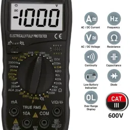 HTC-DM81 3½ Digit 2000 Counts Digital Multimeter(1 Year Warranty) Digital Multimeter-image-6